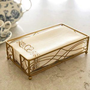 Gold Elegant Napkin Holder Caddy